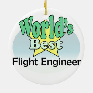 World's best Flight Engineer Ceramic Ornament