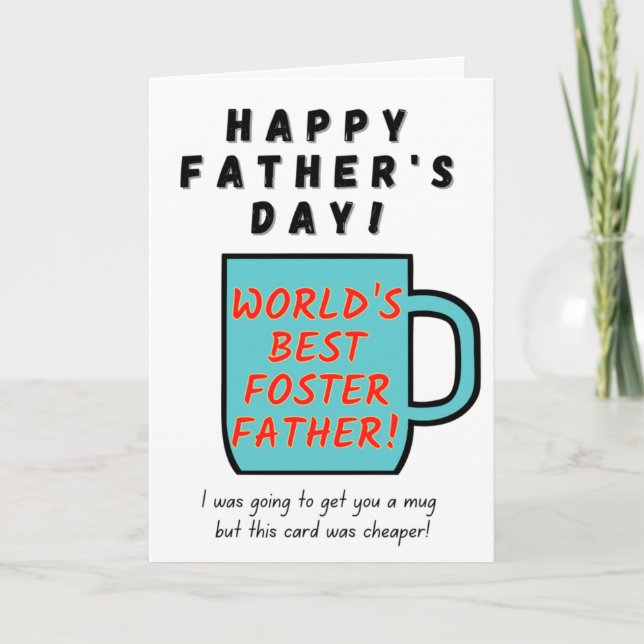 World's Best Foster Father - Father's Day Card (Front)