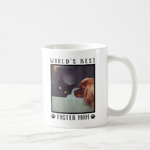 World's Best Foster Mum Paw Prints Pet Photo Frame Coffee Mug