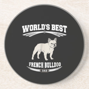 Worlds Best French Bulldog Dog Dad Owner Lover Coaster