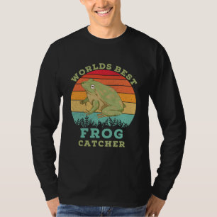 Worlds Best Frog Catcher, Retro Vintage Frog Lover T-Shirt