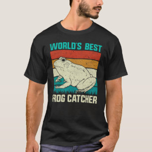 Worlds Best Frog Catcher Retro Vintage Style Frog T-Shirt