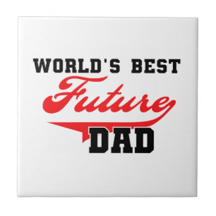 World's Best Future Dad Gifts Ceramic Tile