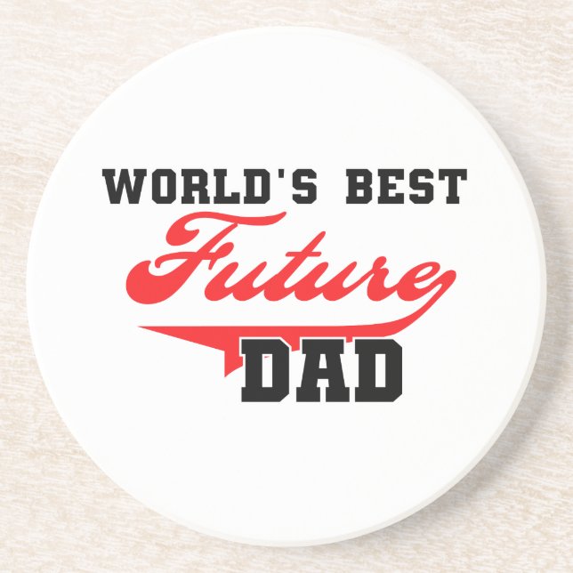 World's Best Future Dad Gifts Coaster (Front)
