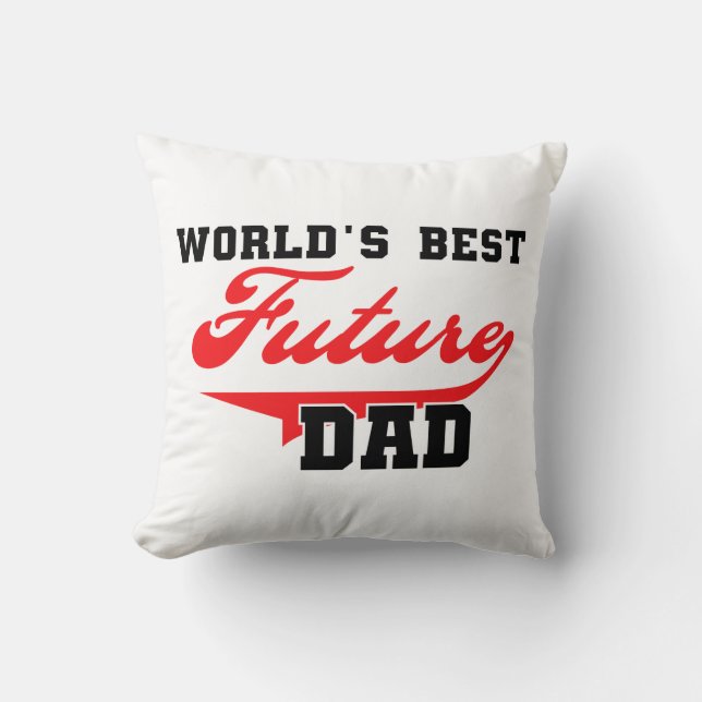 World's Best Future Dad Gifts Cushion (Front)