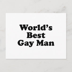 World's Best Gay Many Postcard
