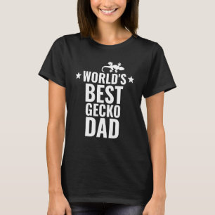 Worlds Best Gecko Dad Lizard Reptile Fathers Day M T-Shirt