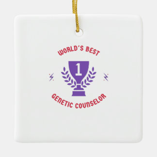 World's best genetic counsellor ceramic ornament