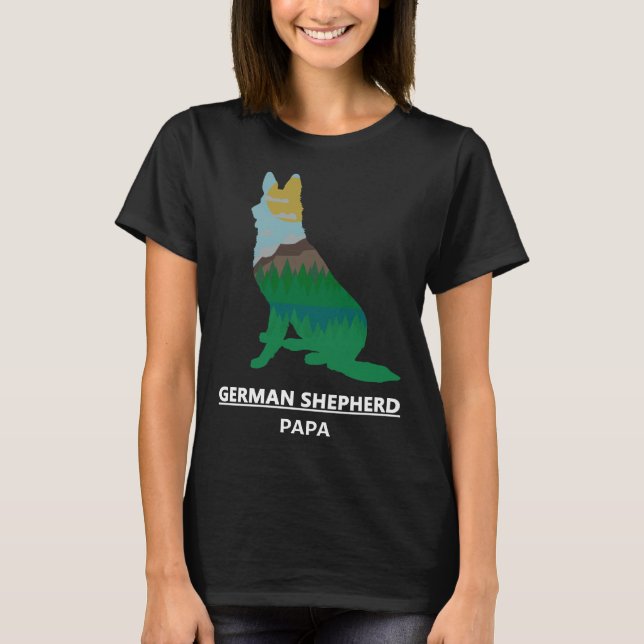 Worlds Best German Shepherd Papa T-Shirt (Front)