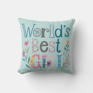 World's BEST GIGI Grandma Gift Birthday Christmas Cushion