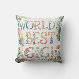 World's BEST GIGI Grandma Gift Birthday Christmas Cushion