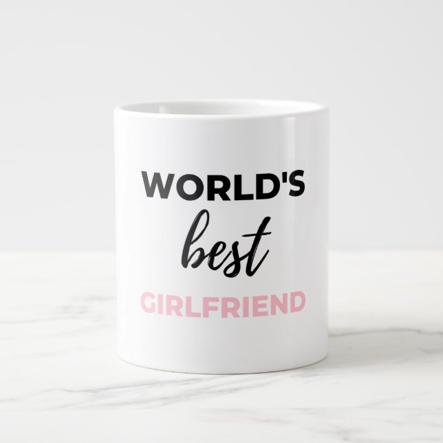 World's Best Girlfriend Black Large Coffee Mug (Front)