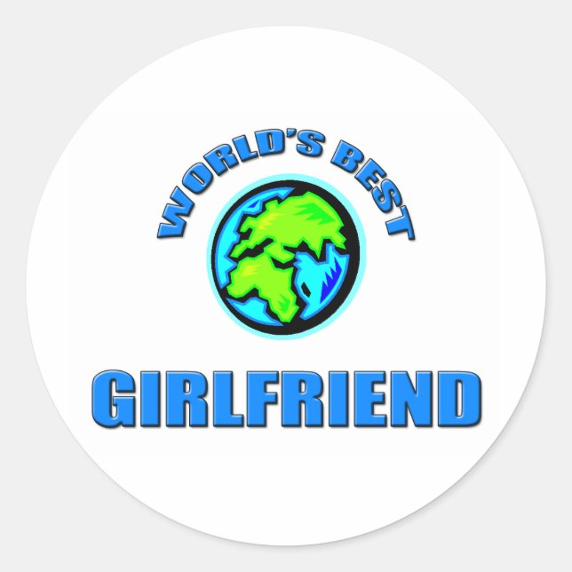 World's Best Girlfriend Classic Round Sticker (Front)