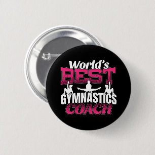 World's Best Girls Gymnastics Coach 6 Cm Round Badge