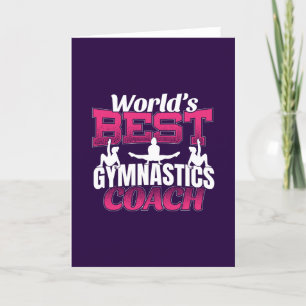 World's Best Girls Gymnastics Coach Card