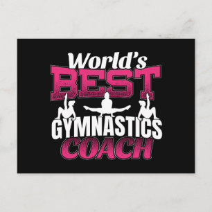 World's Best Girls Gymnastics Coach Postcard