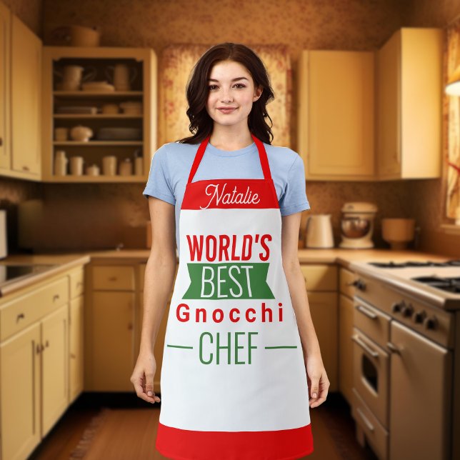 World's Best Gnocchi  Chef   -  personalised Apron (Creator Uploaded)