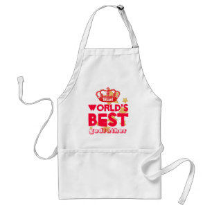 World's Best GODFATHER Crown Stars Custom Name V01 Standard Apron