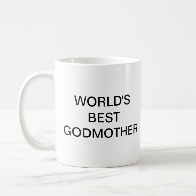 World's best godmother coffee mug (Left)