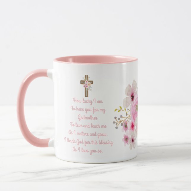 World's Best GODMOTHER MUG POEM, Personalised (Left)