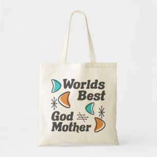 Worlds Best Godmother Retro Tote Bag