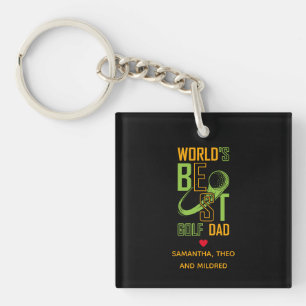 World's Best Golf Dad Dad Gifts Key Ring