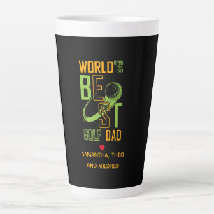 World's Best Golf  Dad   Dad Gifts Latte Mug