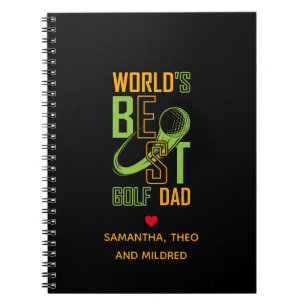 World's Best Golf Dad Dad Gifts Notebook