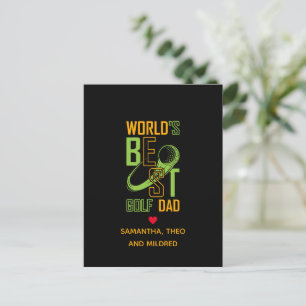 World's Best Golf Dad Dad Gifts Postcard