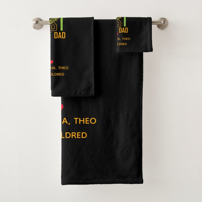 World's Best Golf Dad – Funny & Thoughtful Gift Bath Towel Set (Insitu)