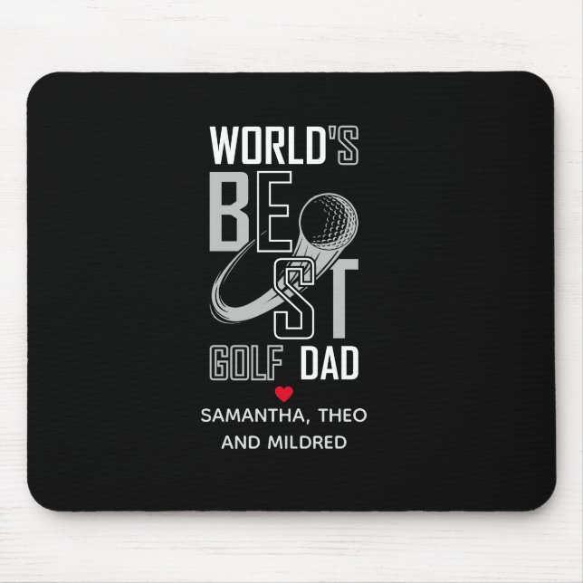 World's Best Golf Dad – Funny & Thoughtful Gift Mouse Pad (Front)
