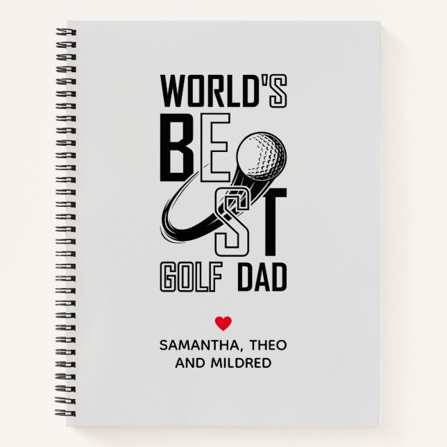 World's Best Golf Dad – Funny & Thoughtful Gift Notebook (Front)