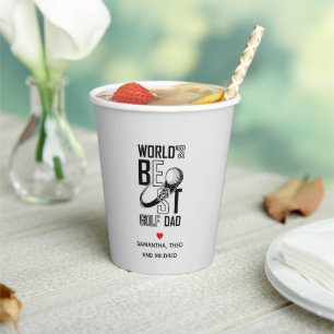World's Best Golf Dad – Funny & Thoughtful Gift Paper Cups