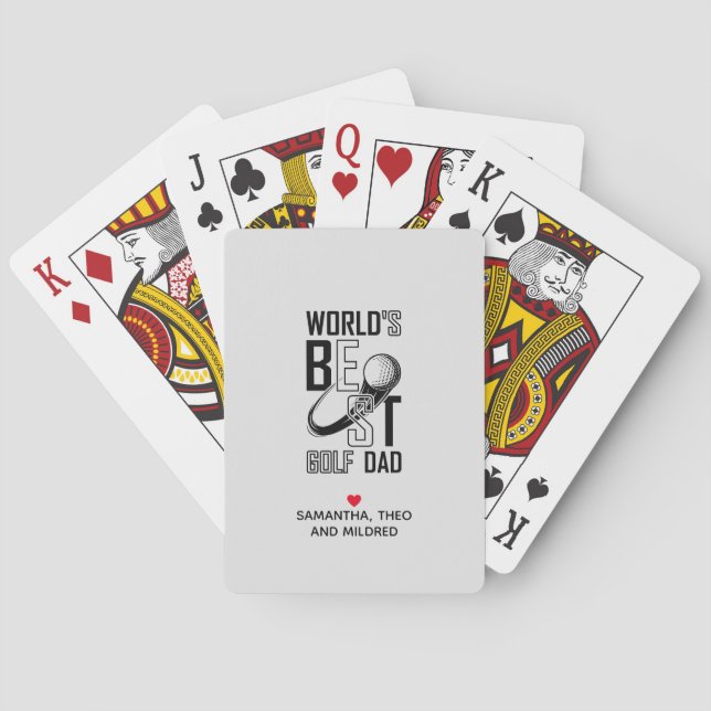 World's Best Golf Dad – Funny & Thoughtful Gift Playing Cards (Back)