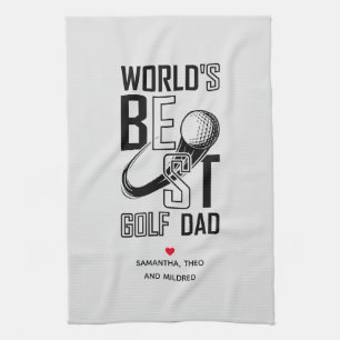 World's Best Golf Dad – Funny & Thoughtful Gift Tea Towel