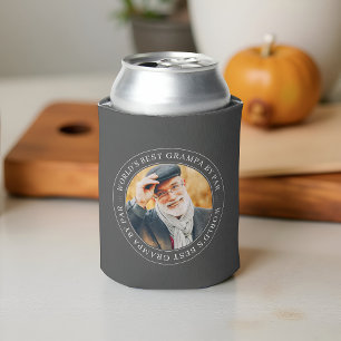 World's Best Grampa By Par Classic Simple Photo Can Cooler