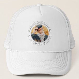 World's Best Grampa By Par Classic Simple Photo Trucker Hat