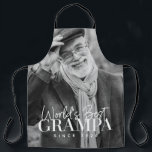 World's Best Grampa Since 20XX Modern Chic Photo Apron<br><div class="desc">This simple and modern design is composed of serif and cursive typography and add a custom photo</div>