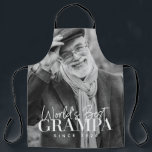 World's Best Grampa Since 20XX Modern Chic Photo Apron<br><div class="desc">This simple and modern design is composed of serif and cursive typography and add a custom photo</div>
