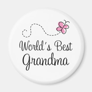 World's Best Grandma Butterfly Gift Magnet