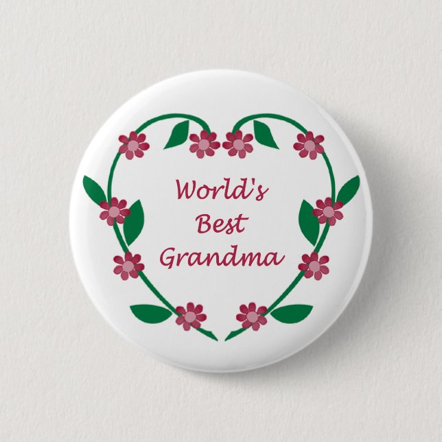World's Best Grandma button (Front)