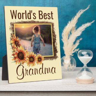World's Best Grandma Personalised Photo Plaque