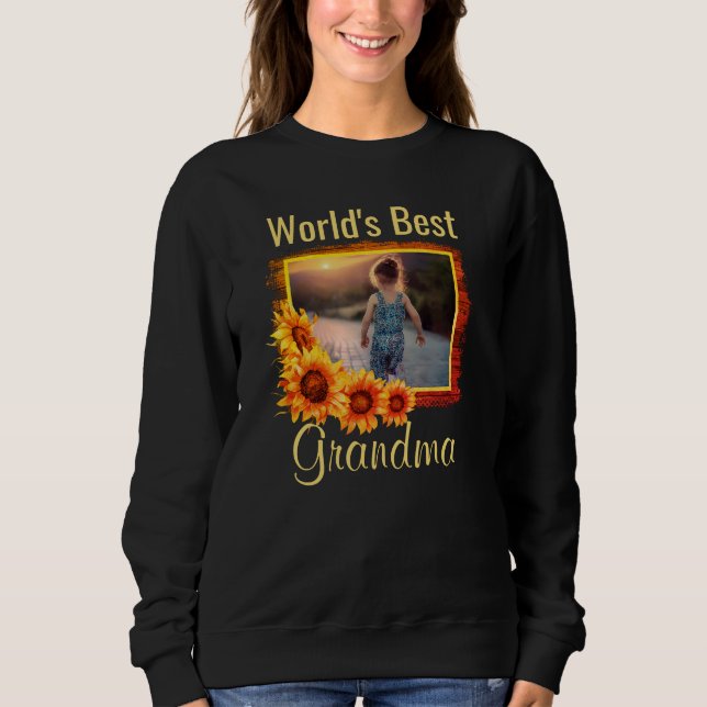 World's Best Grandma Personalised Photo Sweatshirt (Front)