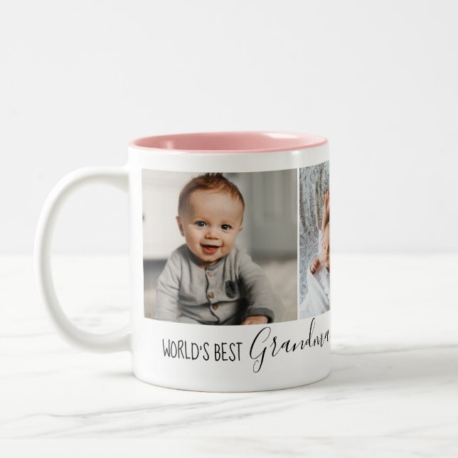 "Worlds Best Grandma" Photo Coffee Mug Gift  (Left)