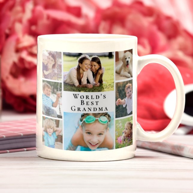 World's Best Grandma Photo Collage Coffee Mug (Creator Uploaded)