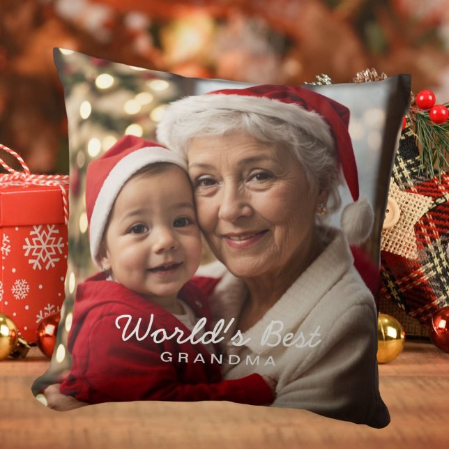 World's Best Grandma Photo Cushion (Creator Uploaded)
