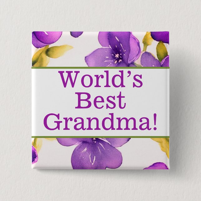 World's best grandma pin (Front)