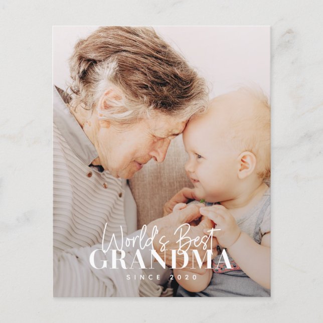 World's Best Grandma Since 20XX Simple Chic Photo (Front)