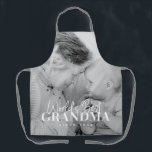 World's Best Grandma Since 20XX Simple Chic Photo Apron<br><div class="desc">This simple and modern design is composed of serif and cursive typography and add a custom photo</div>