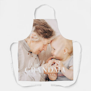 World's Best Grandma Since 20XX Simple Chic Photo Apron